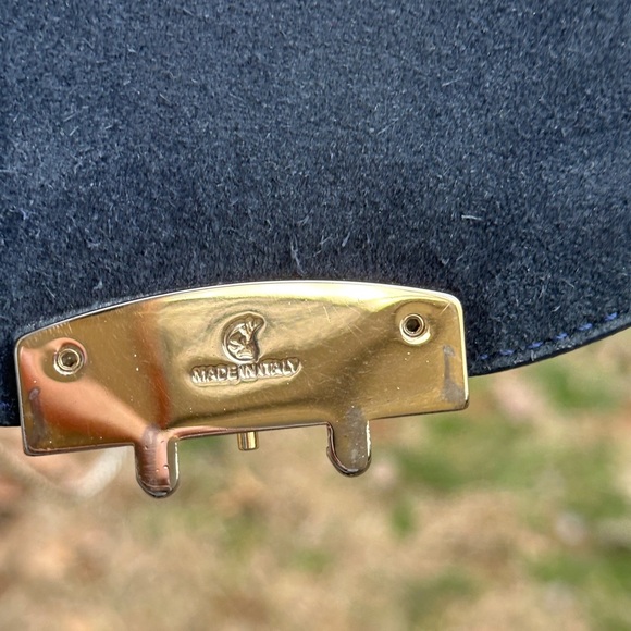 Furla Metropolis Leather Crossbody Shoulder Bag Gold Chainlink Strap - Picture 8 of 10